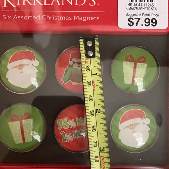 Kirklands assorted Christmas magnets. 2 packages sold as a lot. 12 magnets total - Picture 6 of 6